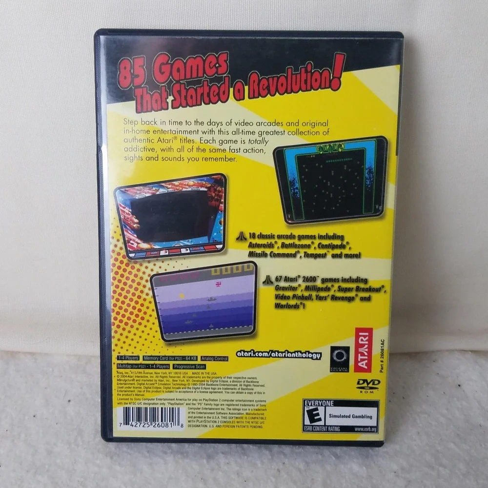 Atari Anthology PlayStation 2 PS2 Game‎ 85 Games That Started A Revolution!